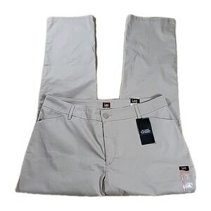 Lee Women's STRAIGHT MID RISE PANTS, WRINKLE FREE SIZE 18‎ LONG NWT
